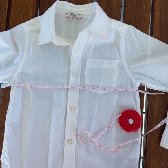 Jacadi Boy's White Button Front Shirt in Size 5 EUC - Picture 6 of 14